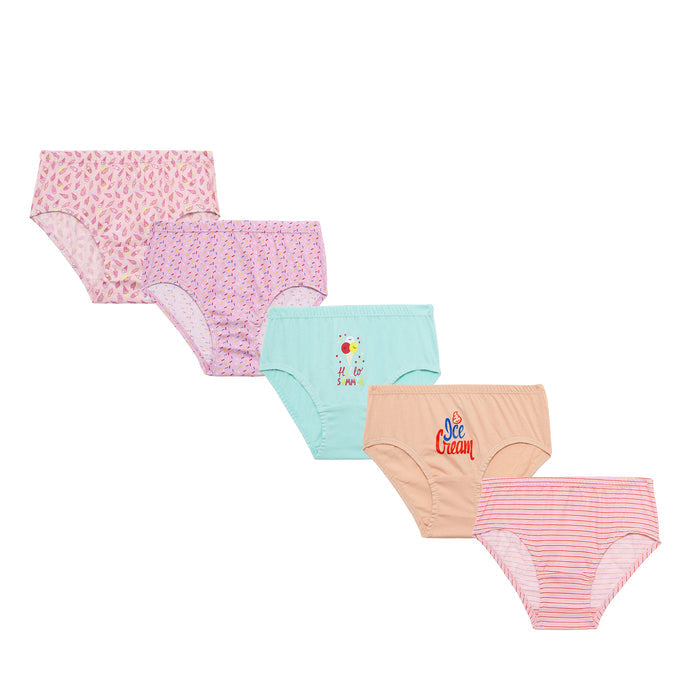 BABY 5007| Red Rose Soft & Stylish Baby Panties – 100% Cotton Comfort for Your Little One PACK OF 5
