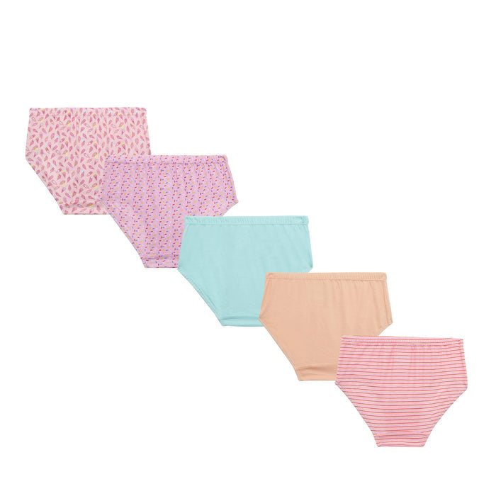 BABY 5007| Red Rose Soft & Stylish Baby Panties – 100% Cotton Comfort for Your Little One PACK OF 5