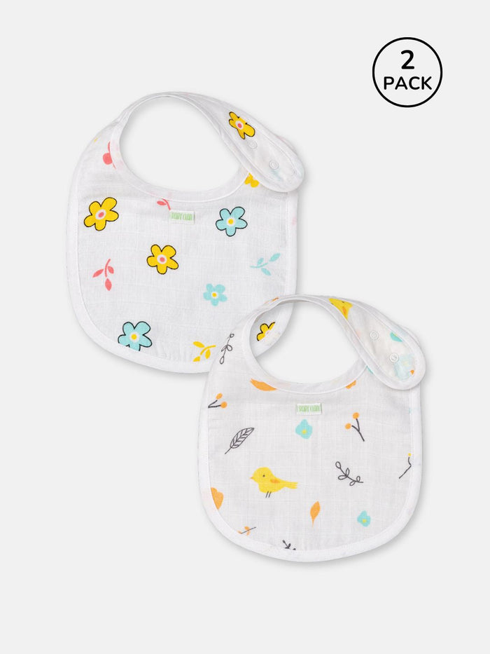 Babyclan Muslin Bibs – Pack of 2 | Soft, Absorbent & Gentle for Feeding Time