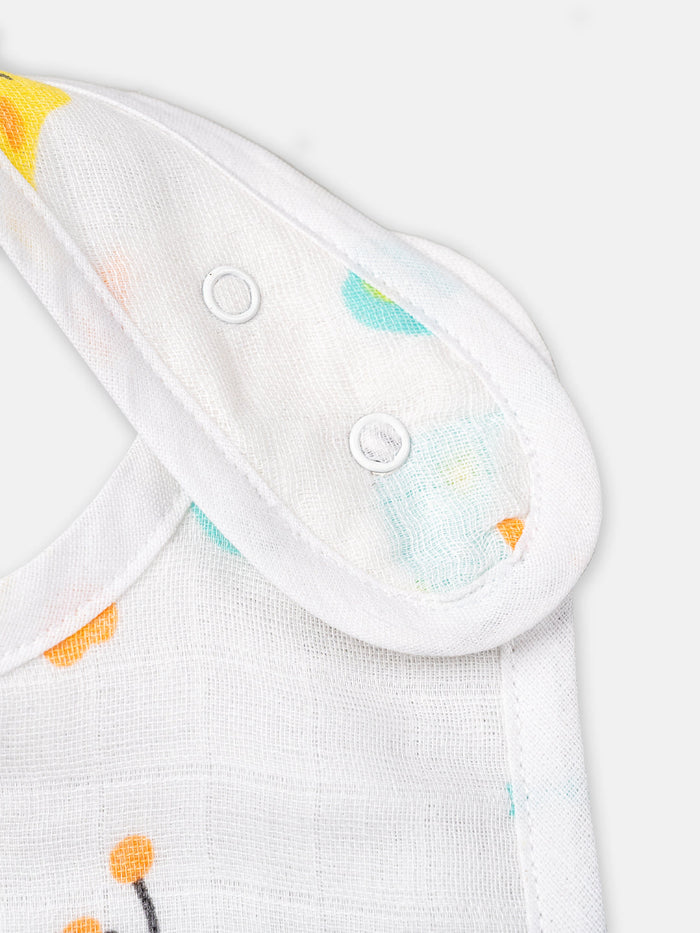 Babyclan Muslin Bibs – Pack of 2 | Soft, Absorbent & Gentle for Feeding Time