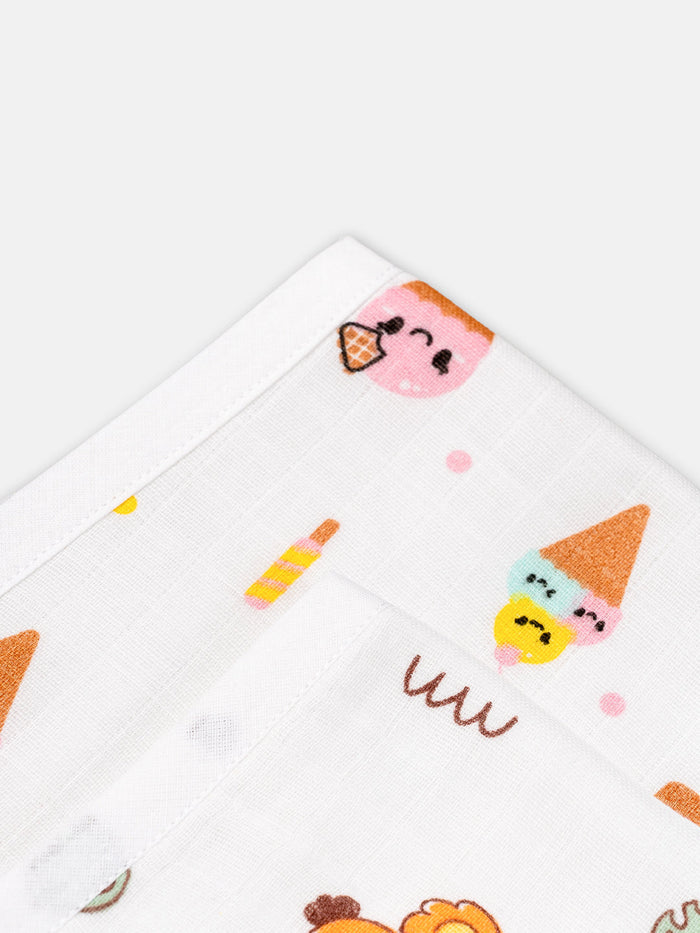 Babyclan Muslin Burp Cloth – Pack of 2 | Soft, Absorbent & Gentle for Newborns