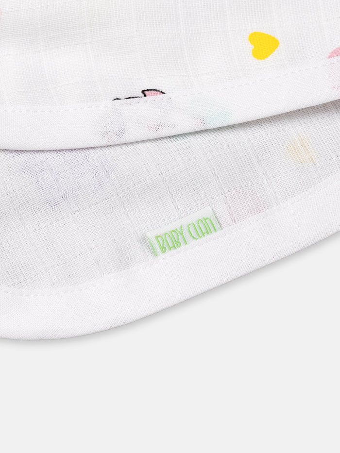 Babyclan Muslin Burp Cloth – Pack of 2 | Soft, Absorbent & Gentle for Newborns