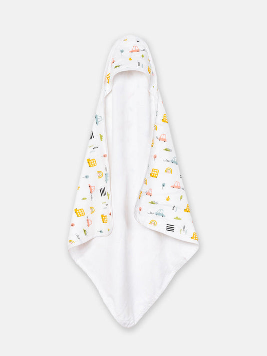 Babyclan Muslin Hooded Terry Towel | Soft Muslin & Absorbent Terry