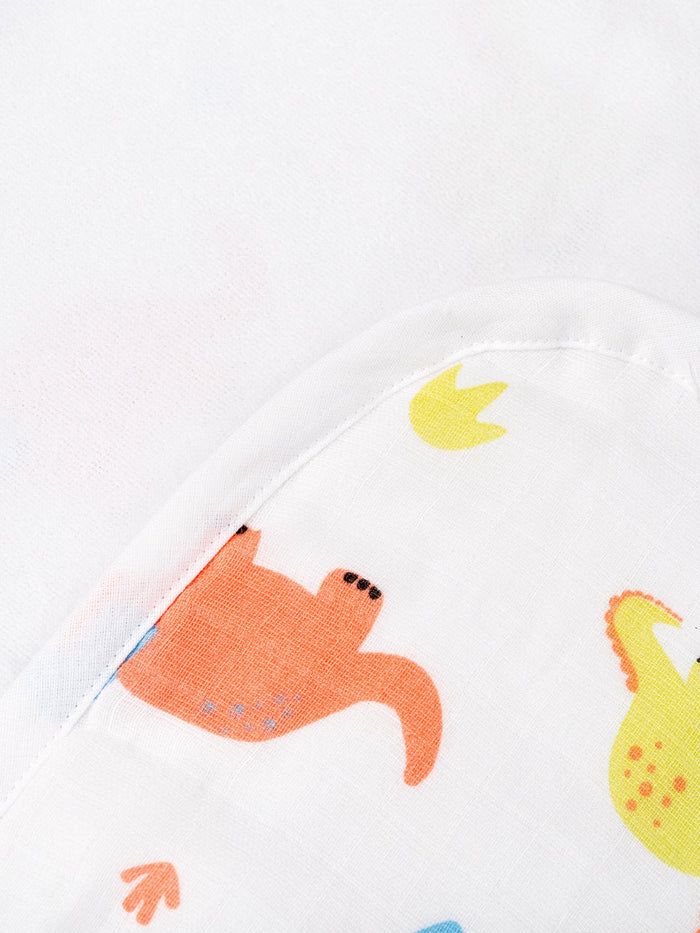 Babyclan Muslin Hooded Terry Towel | Soft Muslin & Absorbent Terry