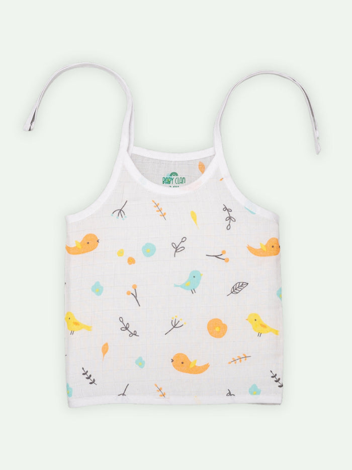 Babyclan Muslin Knotted Jabla Top - Printed (Pack of 5)