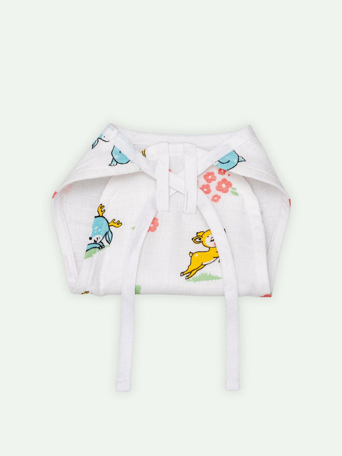 Babyclan Muslin Knotted Jabla Top & Nappy Set - Deer