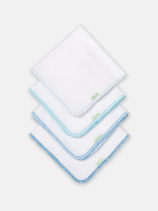 Babyclan Muslin Terry Towel – Pack of 4 | Soft Muslin & Absorbent Terry for Newborns