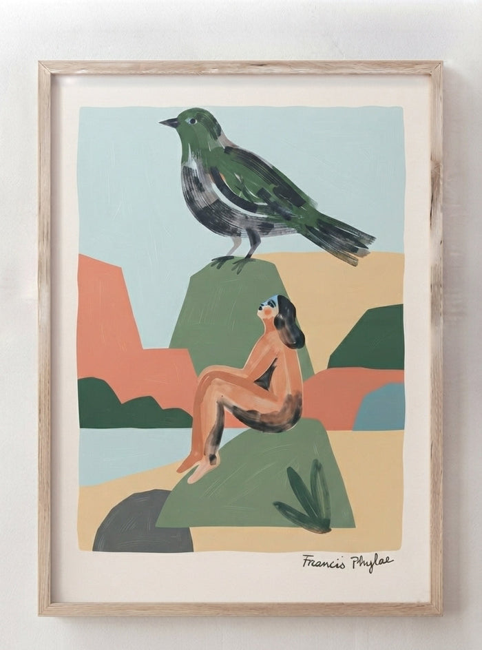 Bird & Being | Contemporary Abstract Bird Art Print