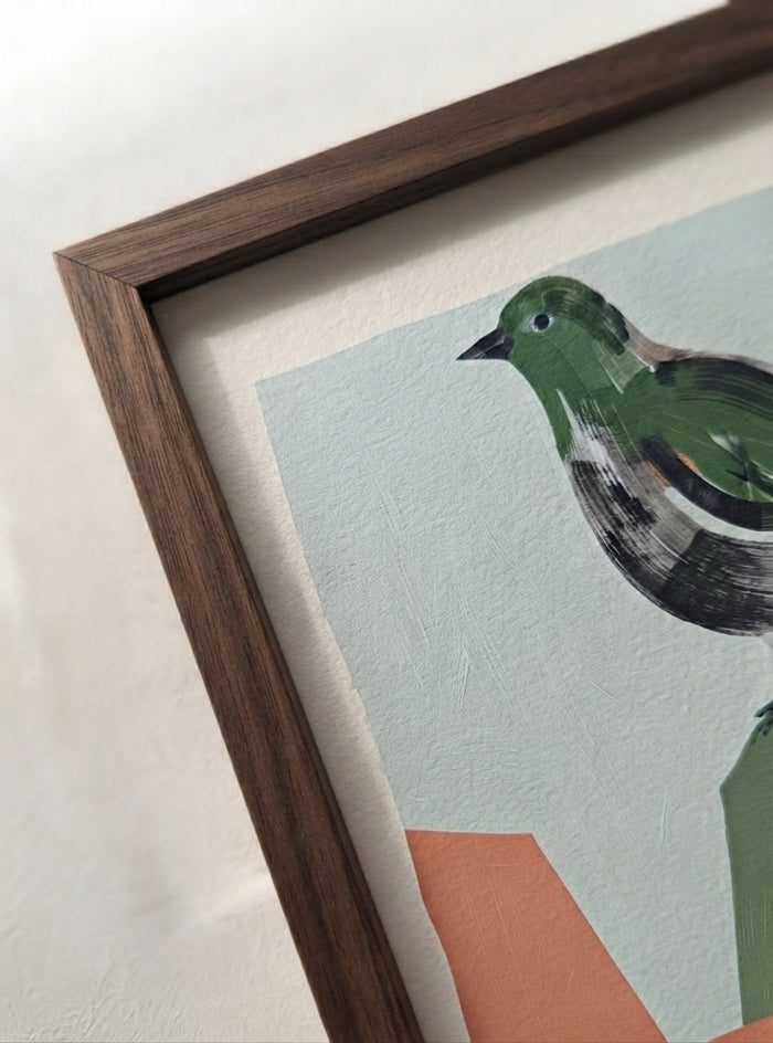 21x29.7 cm / 8x12" Framed | Brown Frame