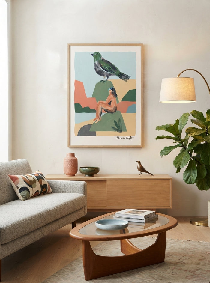 Bird & Being | Contemporary Abstract Bird Art Print