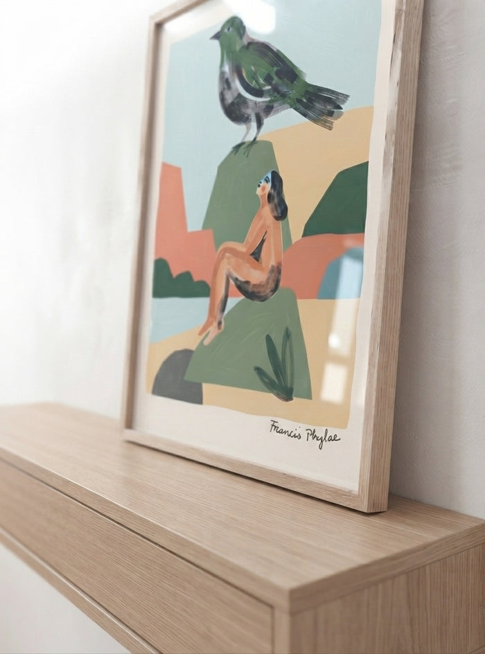 Bird & Being | Contemporary Abstract Bird Art Print