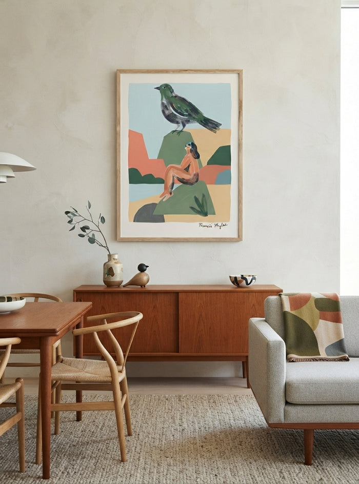 Bird & Being | Contemporary Abstract Bird Art Print