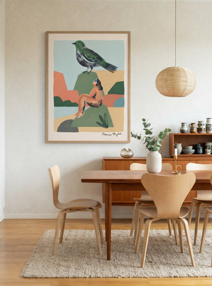 Bird & Being | Contemporary Abstract Bird Art Print