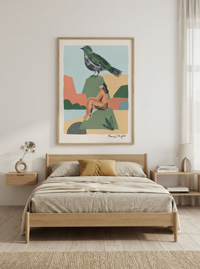 Bird & Being | Contemporary Abstract Bird Art Print