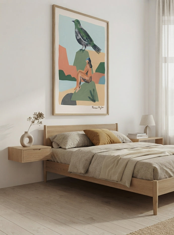 Bird & Being | Contemporary Abstract Bird Art Print
