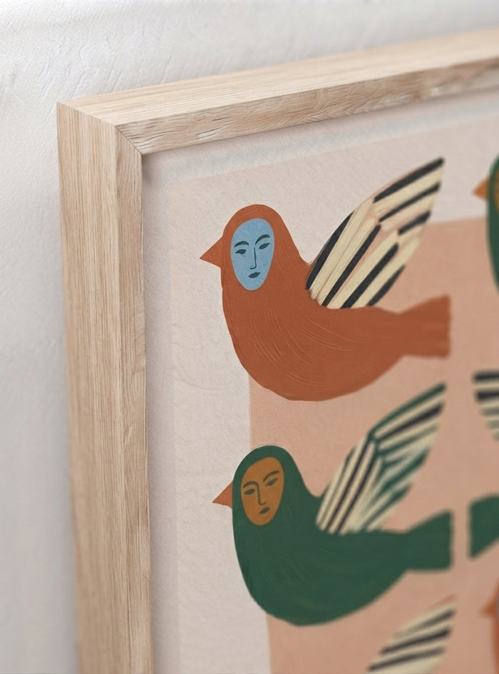 21x29.7 cm / 8x12" Framed | Oak Frame