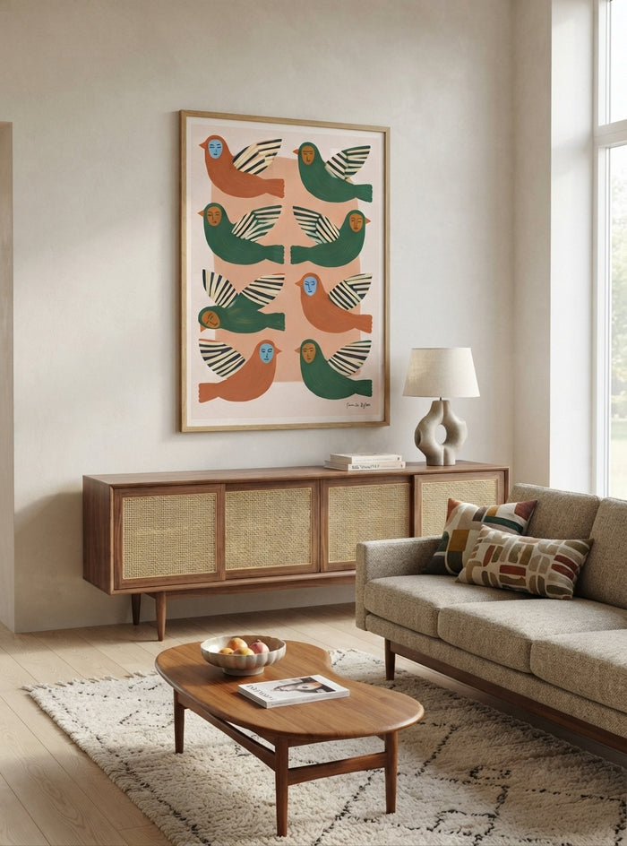 Birds Between Worlds | Surrealist Bird Fine Art Print
