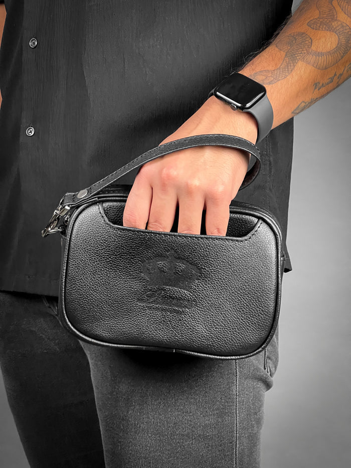 BLACK FLOTER HANDBAG