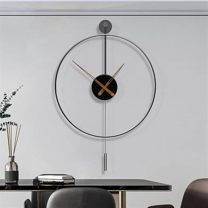 Black Ring Metal Wall Clock