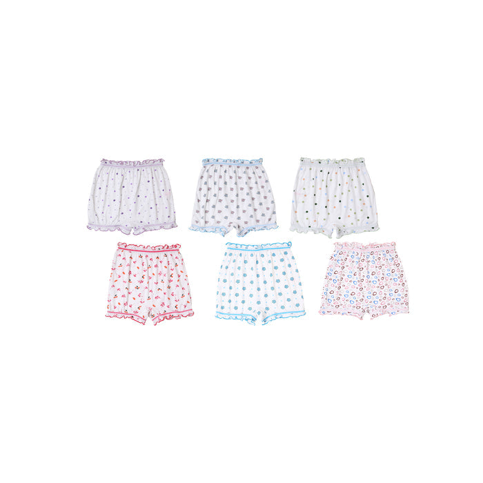 BLM 239|Redrose Girls' Cartoon Print Bloomers – Pack of 6 | Soft Cotton Comfort for Everyday Wear