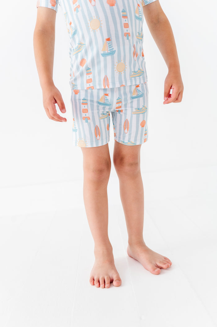 Boardwalk Buddies Blue Pajamas Shorts