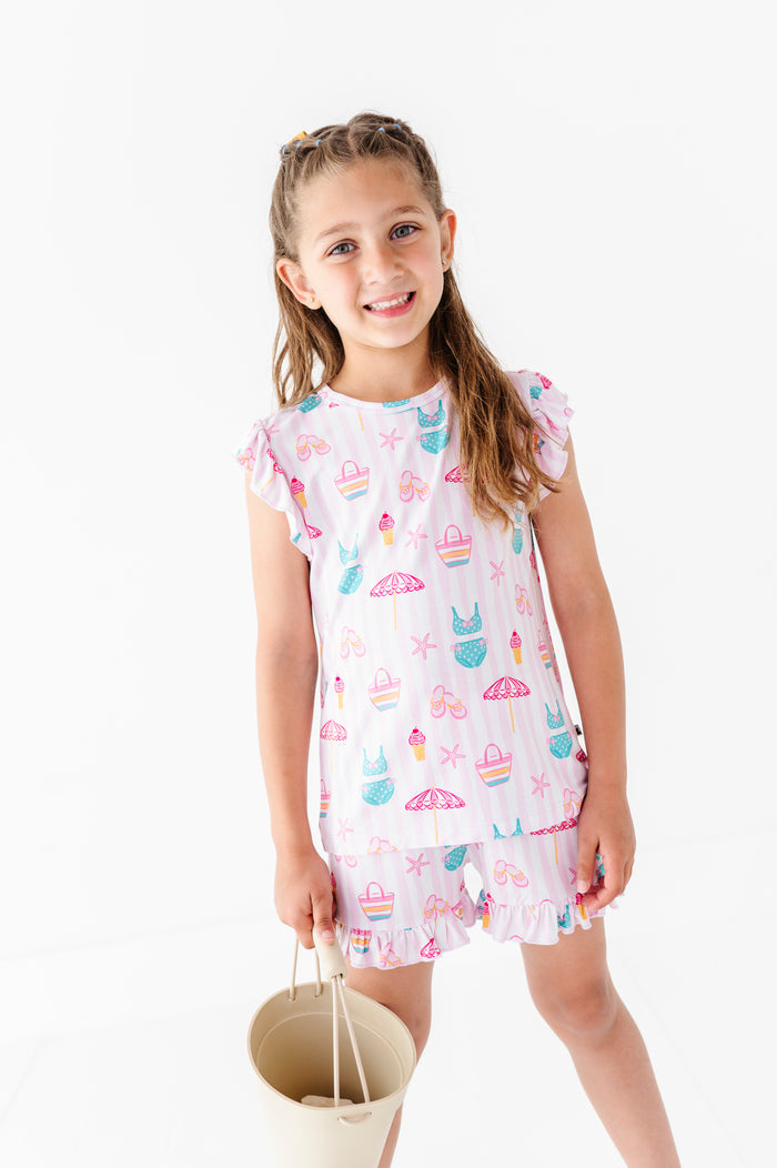Boardwalk Buddies Ruffle Shorts Pajamas