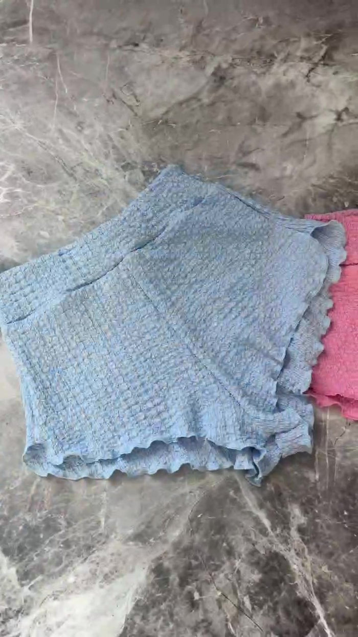 Booty floral twerk shorts with ruffles