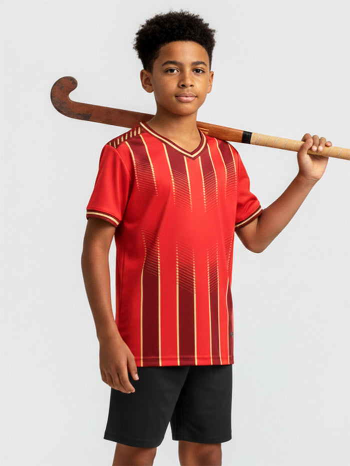Boys AirDrift Red Stripe Detailed Tee