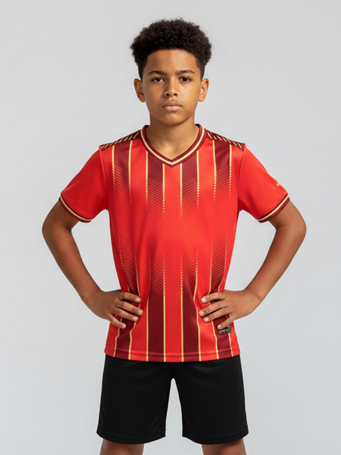 Boys AirDrift Red Stripe Detailed Tee