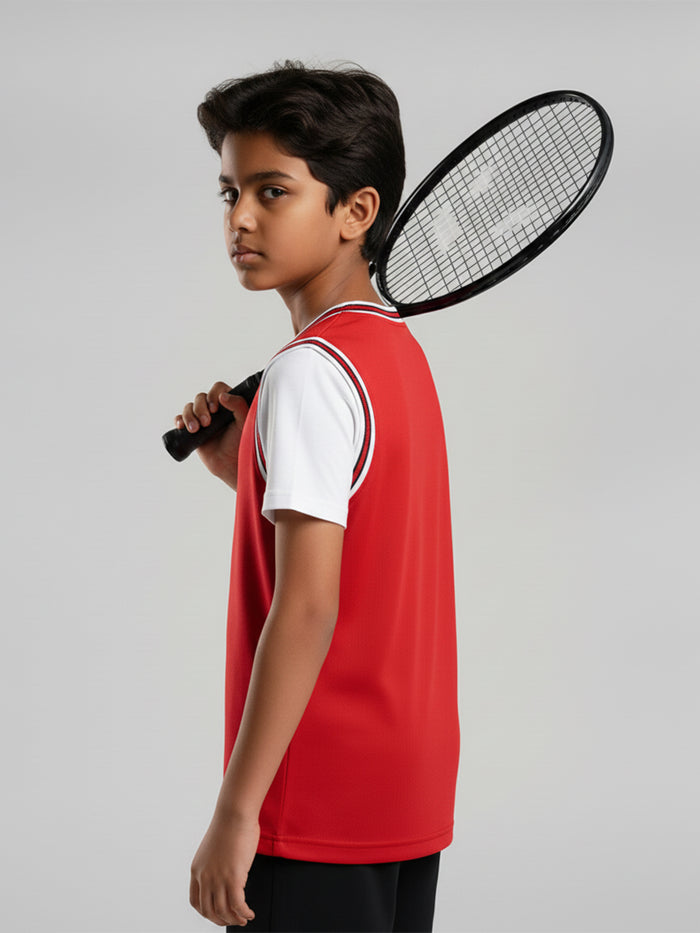 Boys AirDrift Red Stripe Detailed Tee