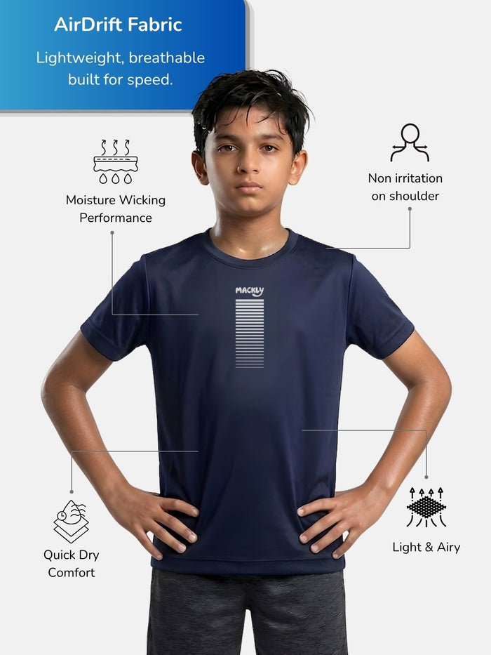 Boys AirDrift Sports T-Shirt - Navy
