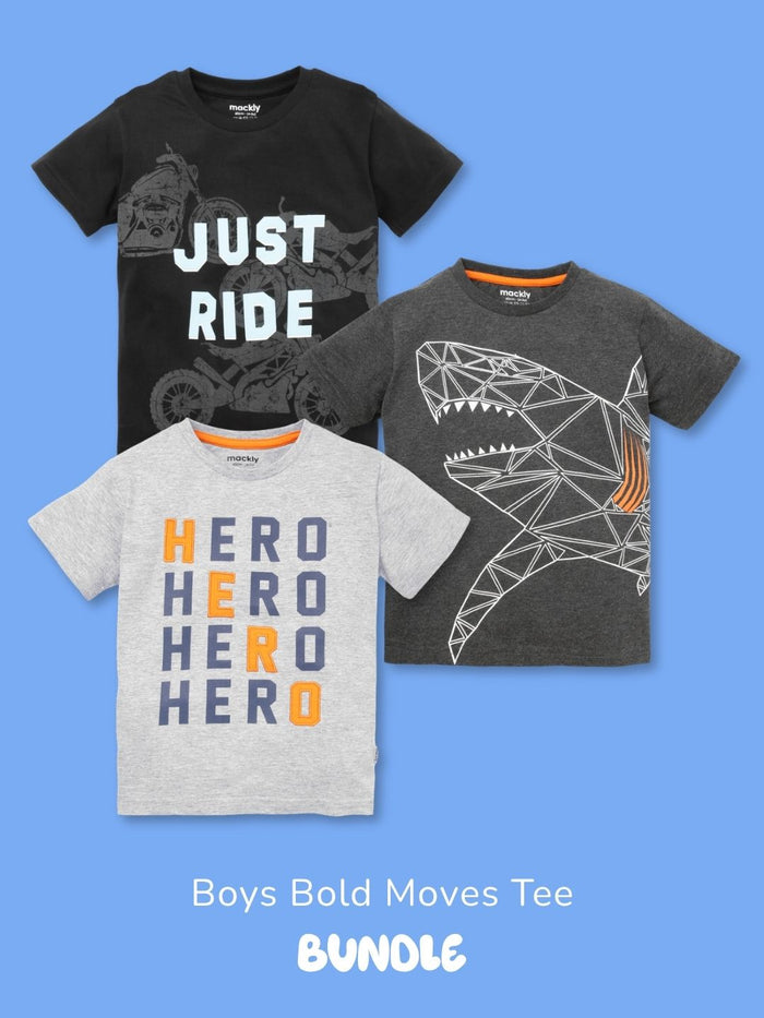 Boys Bold Moves Tee Pack – Pack of 3