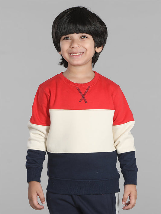 Boys Colorblocked Cut and Sew Sweatshirt