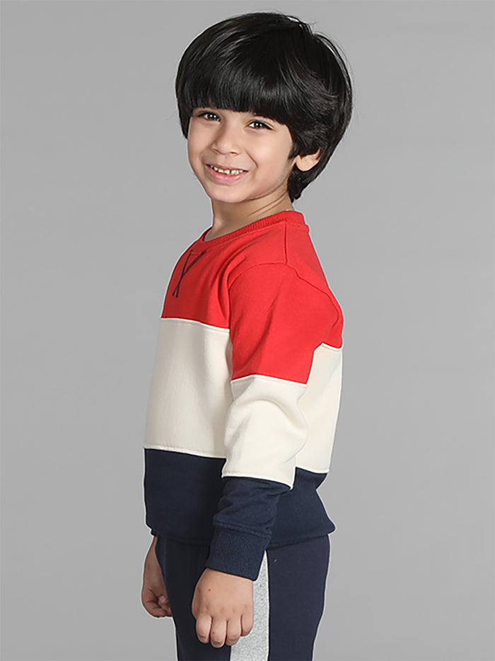 Boys Colorblocked Cut and Sew Sweatshirt