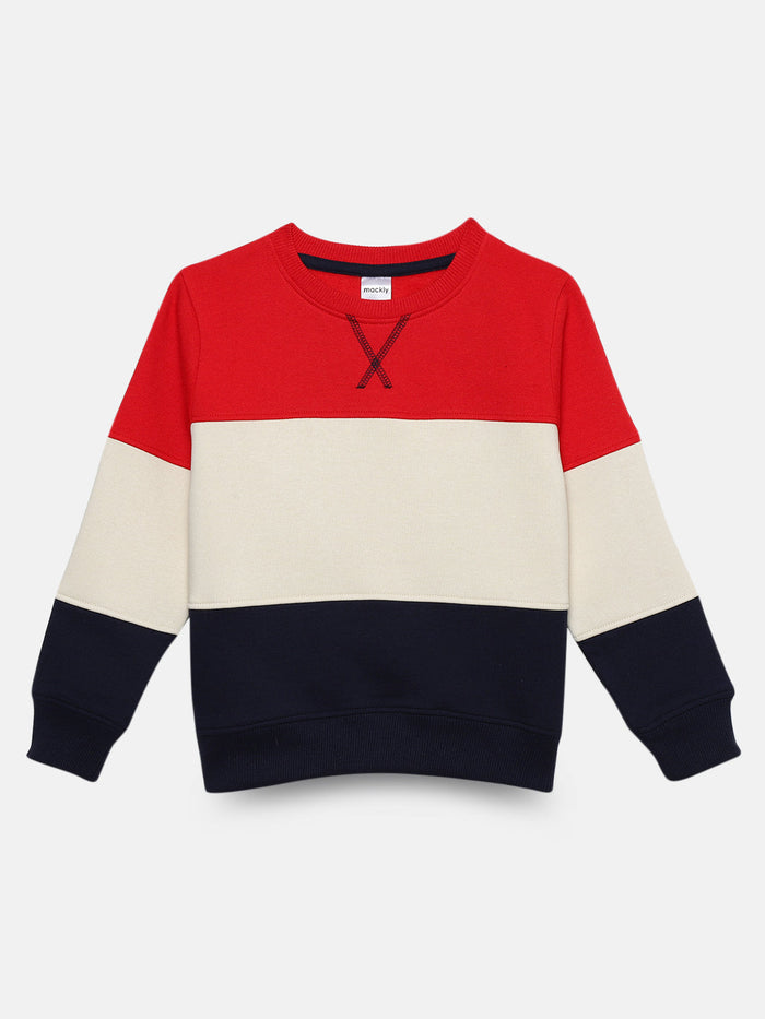 Boys Colorblocked Cut and Sew Sweatshirt