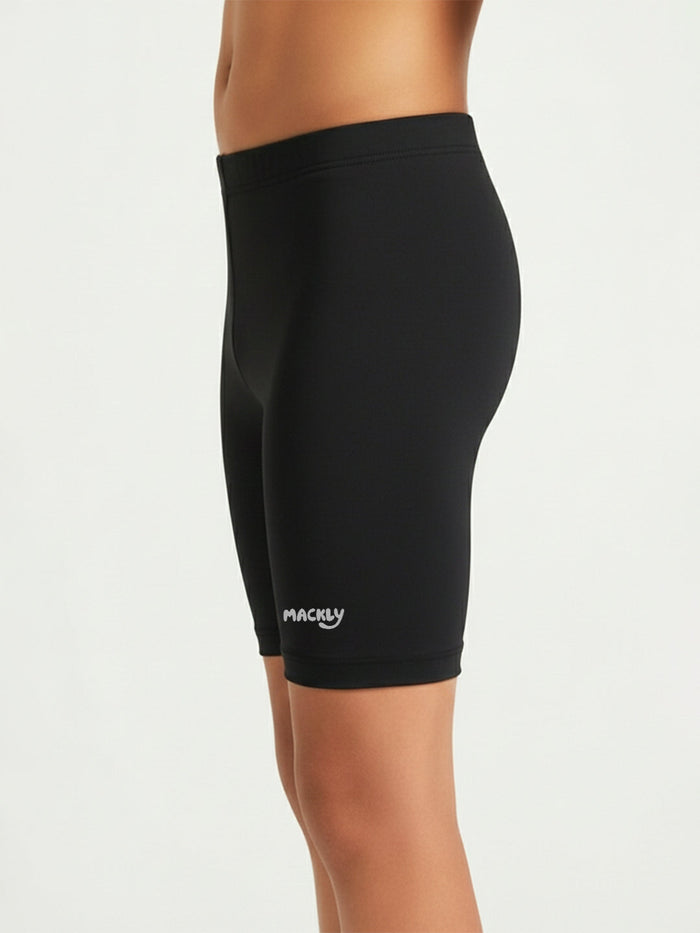 Boys Compression Racer Sports Shorts - Black