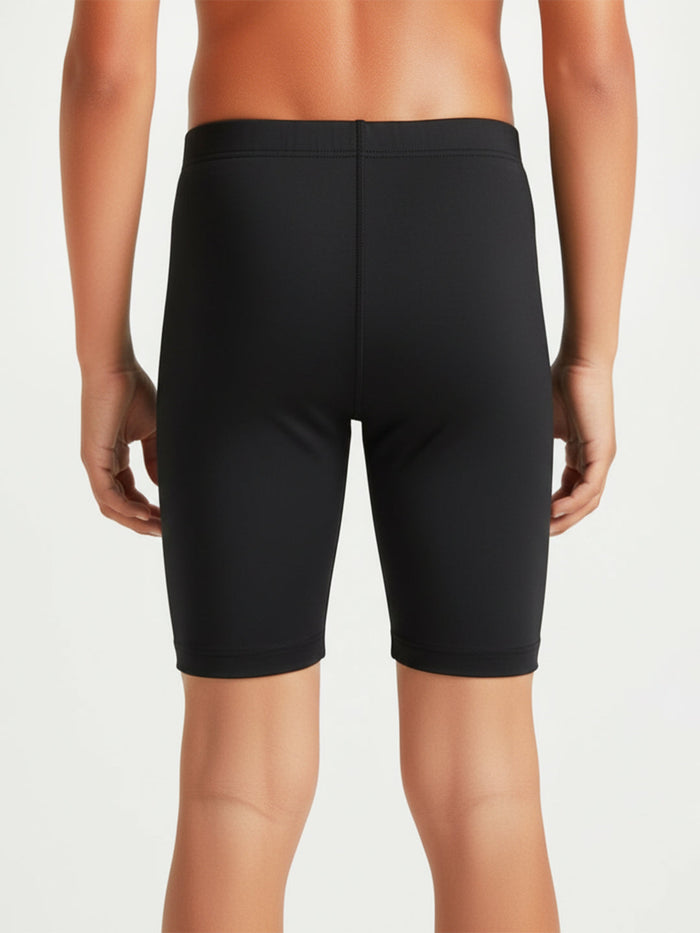 Boys Compression Racer Sports Shorts - Black