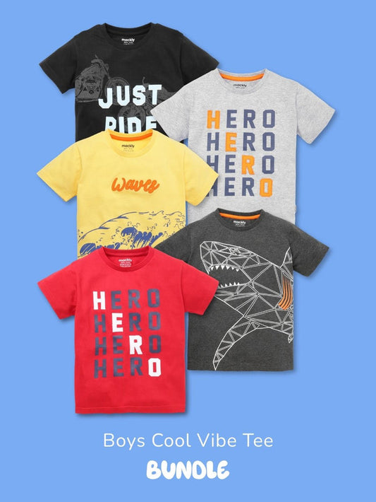Boys Cool Vibe Tee Pack – Pack of 5