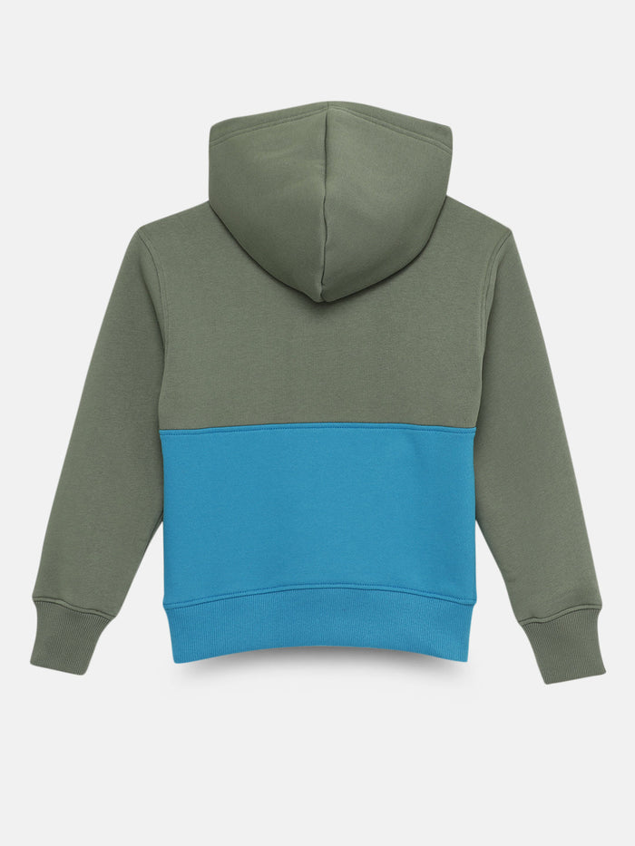 Boys Cut and Sew Printed Pocket Hoodie