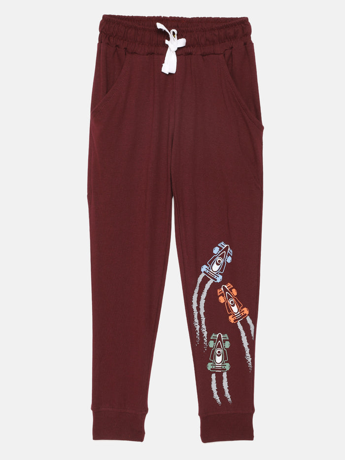 Boys F1 Cars Printed Cotton Pants