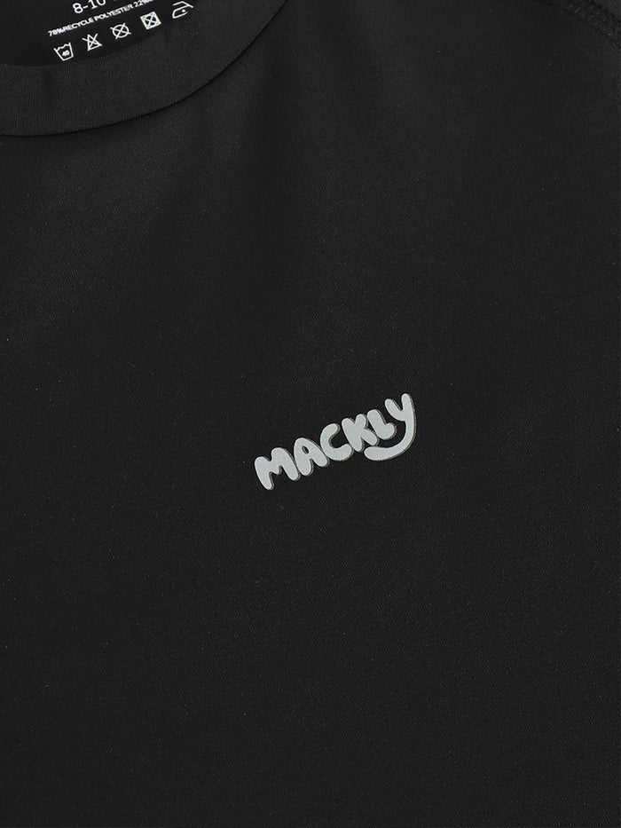 BOYS POWERPLAY COMPRESSION TEE - BLACK