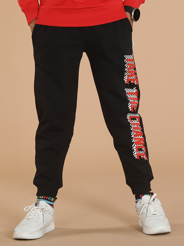 Boys Printed Joggers with Pocket