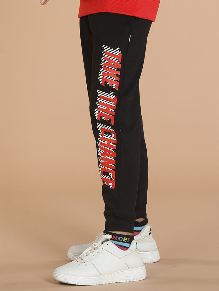 Boys Printed Joggers with Pocket