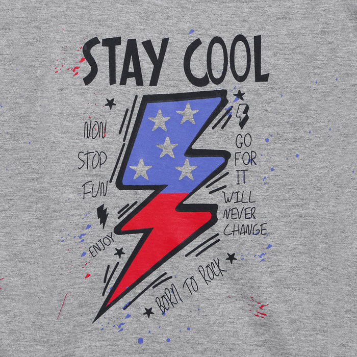 Boys Raglan Sleeve Printed Cotton T-Shirt