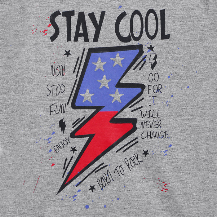 Boys Raglan Sleeve Printed Cotton T-Shirt