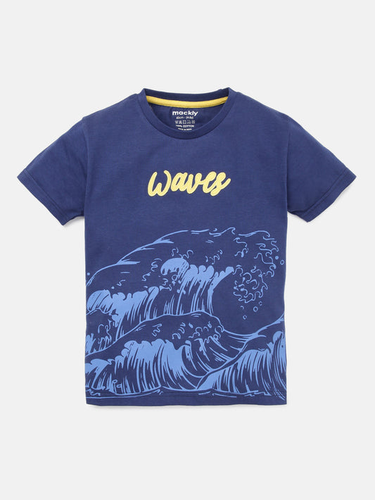 Boys Tiger Printed Cotton T-Shirt