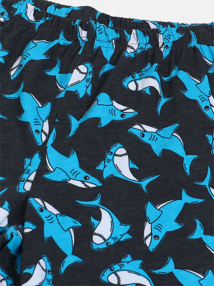 BOYS TOP & PYJAMA SET - MIDNIGHT SHARKS