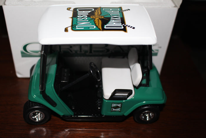 Brickyard Crossing Diecast Golf Cart Bank, New in Box!  1:16 Scale - Vintage Indy Sports