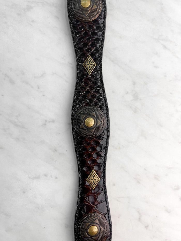 BROWN PYTHON WESTERN BELT