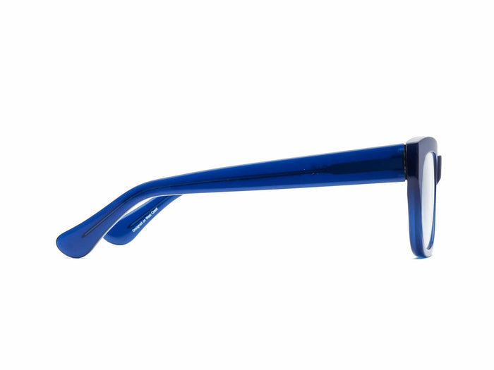 Caddis – Miklos Blue Light + Reading Glasses in Polished Minor Blues